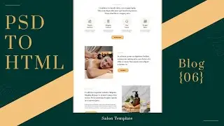 Salon Website | PSD To HTML Convert Template Design Using Photoshop | Blog Section