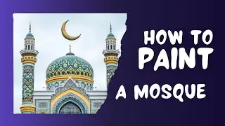 Mosque Drawing With Oil Pastels For Beginners #Paintaing#oil pastels art