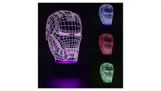 starLaser 3D #illusion  #ironman  Acrylic #led  #lamp  With 7 Color Changing Light #gadgets