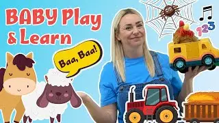 Farm Animal Learning Adventure with Ms. Irina | Learn Animal Sounds, ABCs, Colors & Counting Fun!