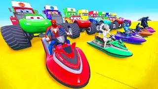 GTA V Epic New Stunt Race For Car Racing Challenge by Trevor and Shark #81
