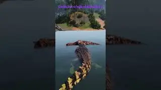 WEST RAIL BEST RAIL! #deinosuchus grabs #carnotaurus in #theisle #evrima #petits #pieds