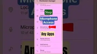 Stop microphone access for any Apps? #shortsfeed #microphonesettings