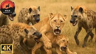 El Robo Sangriento de la Presa Hienas Cercan a la Manada de Leones #animalessalvajes | Wild Wonders