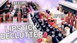 MakeUp Collection Declutter With Me 2020 | Luce Stephenson Lipstick Declutter