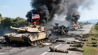 Сегодня! 800 американских танков M1A2 Abrams были жестоко уничтожены российскими танками Т-90СМ на г