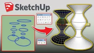 Sketchup Curvilof dan BezierSpline Toolbar Plugin | Sketchup tutorial | 3DVisualGarchitecture