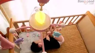 0-12 Months Baby Musical Crib Mobile Bed Bell Toys