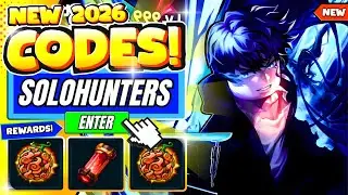 *NEW CODES!!* ALL NEW *WORKING* CODES IN SOLO HUNTERS CODES 2026 JANUARY! ROBLOX SOLO HUNTERS CODES