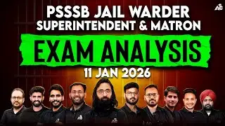 PSSSB Jail Warder & Matron Exam Analysis | 11 Jan 2026 | ARORA CLASSES