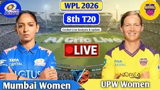 Mumbai Women Vs UPW Women 8th T20 Match | Live Score Analysis & Discussion | WPL 2026 Live