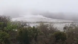 Snow dusts the Diablo Range