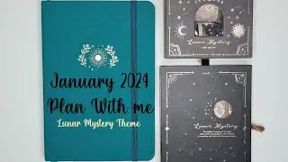 My January 2024 Bullet Journal Setup | Set Up Lunar Mystery Craft Spreads With Me!🌔 🌕🌖