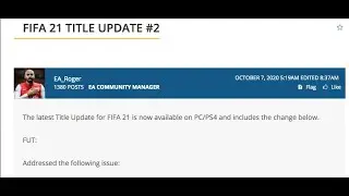 FIFA 21- Title Update #2