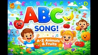 ABC Song + A to Z Animals & Fruits | Fun Learning for Kids