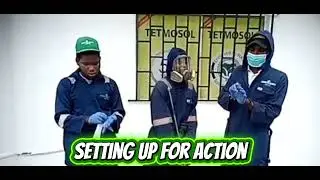 Professional fumigation in action!  Green Safety Certified.  #Fumigation #PestControl #GreenSafety 