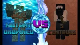 Mutant Drowned VS 5 Centaurs - Batalha de Mobs [Vandarke]