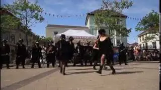 Beltane Border Morris dance the show spot at Teignmouth Folk Festival 2014