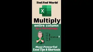 Multiply entire column by a Percentage || Excel Tips & Tricks || @todfodeducation