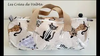 Petit sac polochon sans coutures apparentes / Pequeño bolso tipo salchicha - Tuto couture ValMa