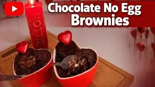 chocolate fudge eggless brownie 🍫