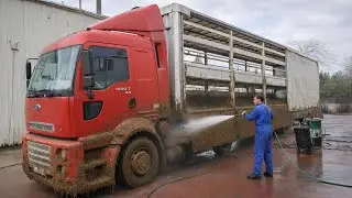 Extreme Truck Wash Transformation 🚛💦 From Heavy Mud to Mirror Shine | Most Satisfying Clean Ever