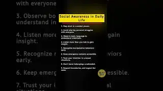Social Awareness in Daily Life 🌟🧠 | Mind & Life Facts