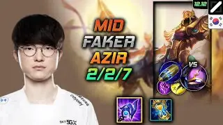 Азир Буря Людена Удар на опережение - Faker Azir Mid vs Kennen - LOL KR 12.12