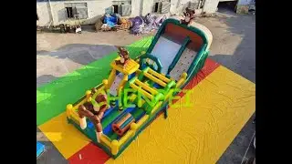Large bouncy castle obstacle course for sale