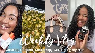 Meal Prepping for the week, Having a full circle moment, Detangling my hair + MORE | WEEKLY VLOG