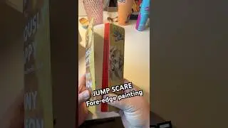 JUMP SCARE fore-edge book art. 😂 #booktube #booktok #bookart #bookedgeart #artvideos #booknerd #art