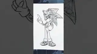 Смогу ли я нарисовать Соника за 60 секунд? ✏️ #shortsart #sonic #art