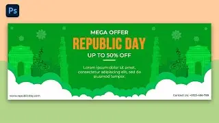 Republic Day Banner Design Tutorial in Photoshop | Photoshop Banner Design Tutorial