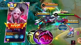 WHY PURE ALICE TANK BUILD IS SO BROKEN?│TOP 1 GLOBAL ALICE GAMEPLAY-MLBB