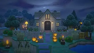 🕯️Cottage After Dark Ambience ACNH | 1hr BGM | Nature Sounds, Crickets, Music | Study, Relax, Sleep