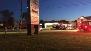 On scene with DFD and NPFD of a car vs pole
