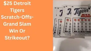 $25 Detroit Tigers Scratch-Offs-Grand Slam Win Or Strikeout?