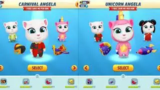 Talking Tom Gold Run Gameplay - Speed Battle - Carnival Angela Unicorn Angela 😎/IOS - ANDROID
