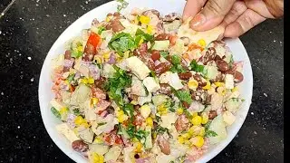 Roasted Corn Paneer Salad | Light, Fresh & Super Delicious || weight loss dinner bowl 😋💛