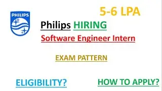 Philips Hiring | Software Engineer Intern | 5 - 6 LPA