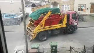 Thornton's skip driver having a bad day ... put the empty one in the garden first
