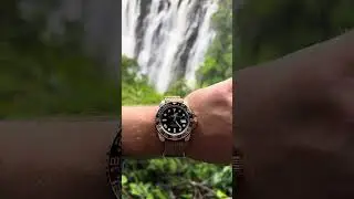 Victoria Falls wearing the Rolex GMT Rootbeer on WIS Straps Tan Nato strap!
