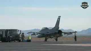 U.S F-16 Fighting Falcon Hot Pit Refuel at Ukraine