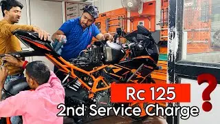 ktm rc 125 service cost | ktm rc second service cost | full service of ktm rc 125 bs6