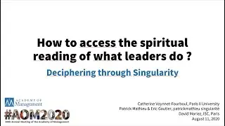 PDW workshop at the 2020 Academy of Management virtual conference