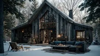 Cozy Winter Jazz Music for Relaxing Evenings | Легкий джаз и атмосфера заснеженной хижины
