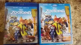 Disney's Zootopia Blu-Ray and DVD Unboxing