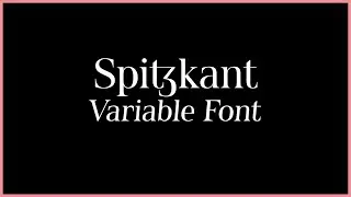 Spitzkant Variable Font