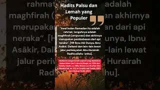 Hadits Palsu yang populer part 1 #kumpulanhadits #shorts