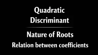 #Quadratic #nature of roots #discriminant #coefficient #maths #important #2026 #boards #concept
